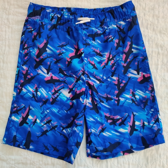 New Lands End boys swim trunk UPF 50 size 8 / size M - Picture 2 of 8